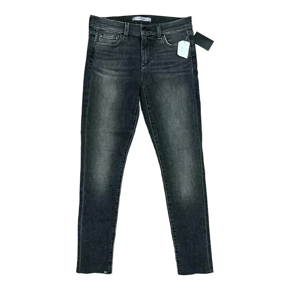 Joe’s Jeans Black Skinny Ankle Raw Hem Jeans 29